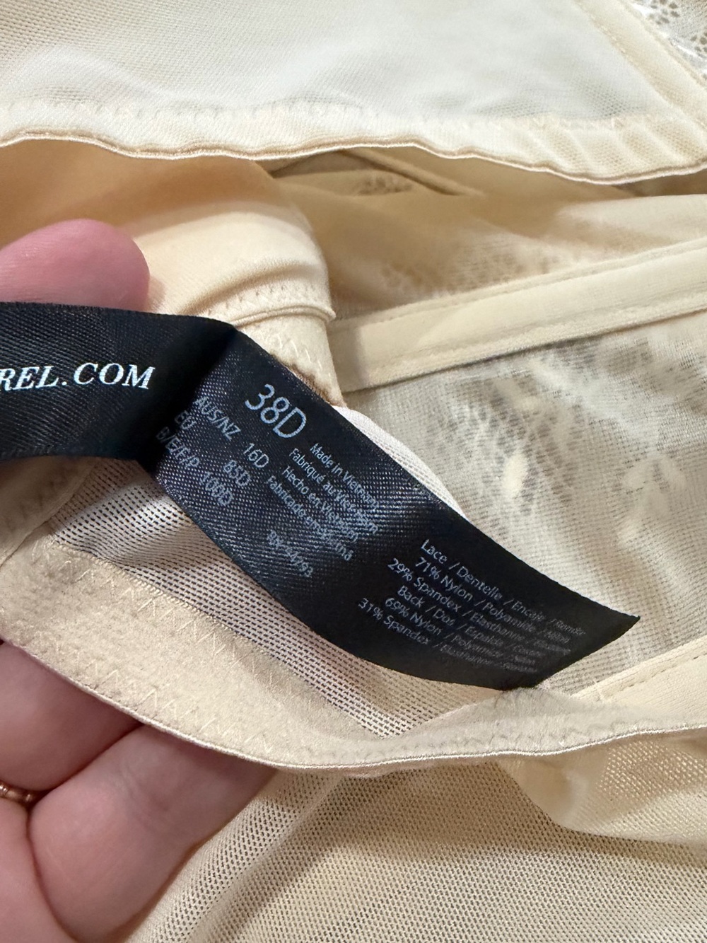 Dominique Taylor Backless Strapless Lace Bra Size 38D 38F - Picture 9 of 9